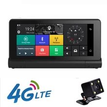 4G Car DVR Rearview Mirror 7inch GPS Navigatior Remote Monitor Smart Android 5.1 Bluetooth Dual Lens 1080P WIFI Dashcam