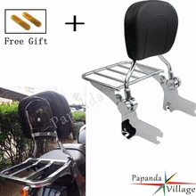 Papanda Chrome Motorcycle Adjustable Rear Passenger Sissy Bar Luggage Rack Backrest Pad for Harley Touring FLHT FLHX FLTR цена Papanda Chrome Motorcycle Adjustable Rear Passenger Sissy Bar Luggage Rack Backrest Pad for Harley Touring FLHT FLHX FLTR цены онлайн