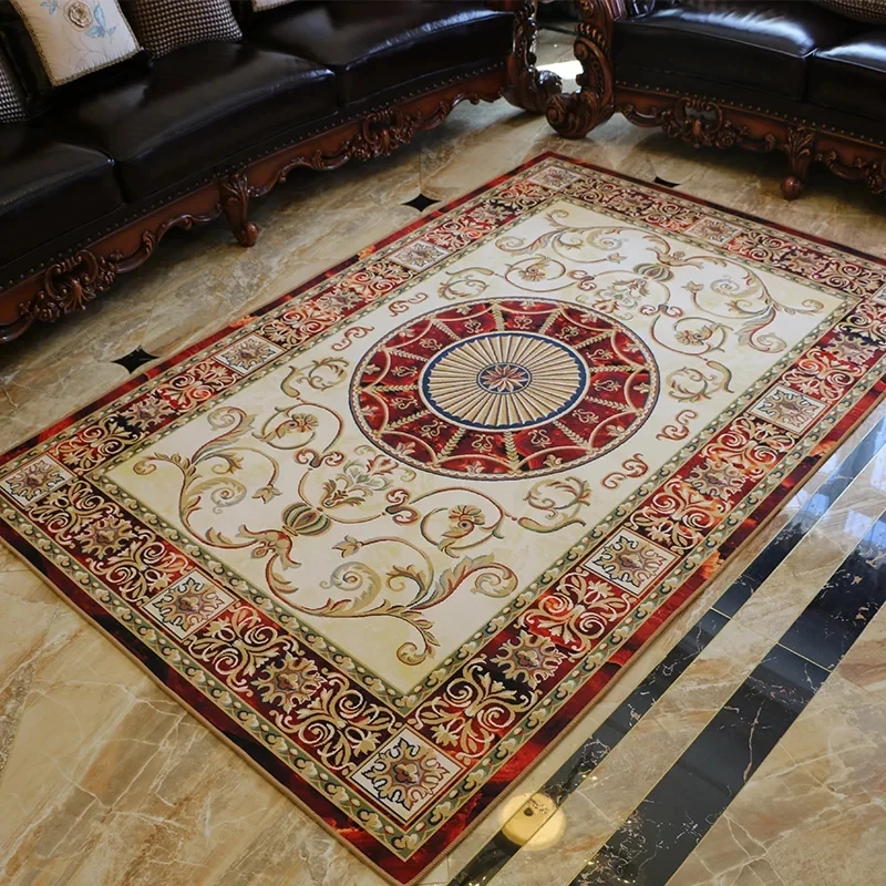 Retro style classical carpet living room coffee table carpet, rectangle