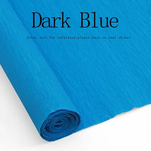 Dark Blue 50 см* 250 см Дети DIY морщин бумага оберточная бумага украшения оригами цветок Скрапбукинг креп бумага - Цвет: Dark Blue