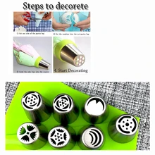 13 шт./компл. русские насадки для кондитерского мешка 1 шт. силиконовый мешок 2 муфты насадки в виде листьев кисть кекс торт домашний декор десерт