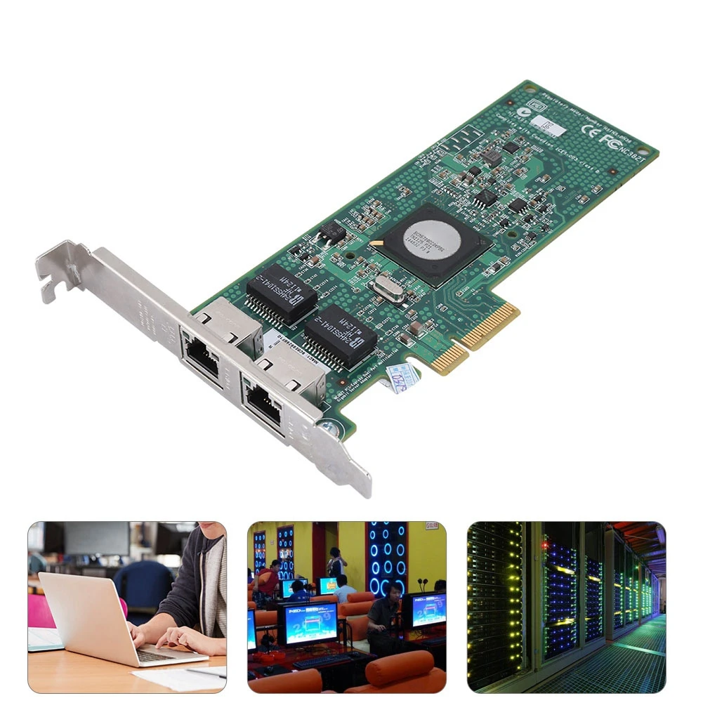 Для Broadcom BCM5709 1000 Мбит/с PCI-E двухпортовый сервер ethernet адаптер Горячий