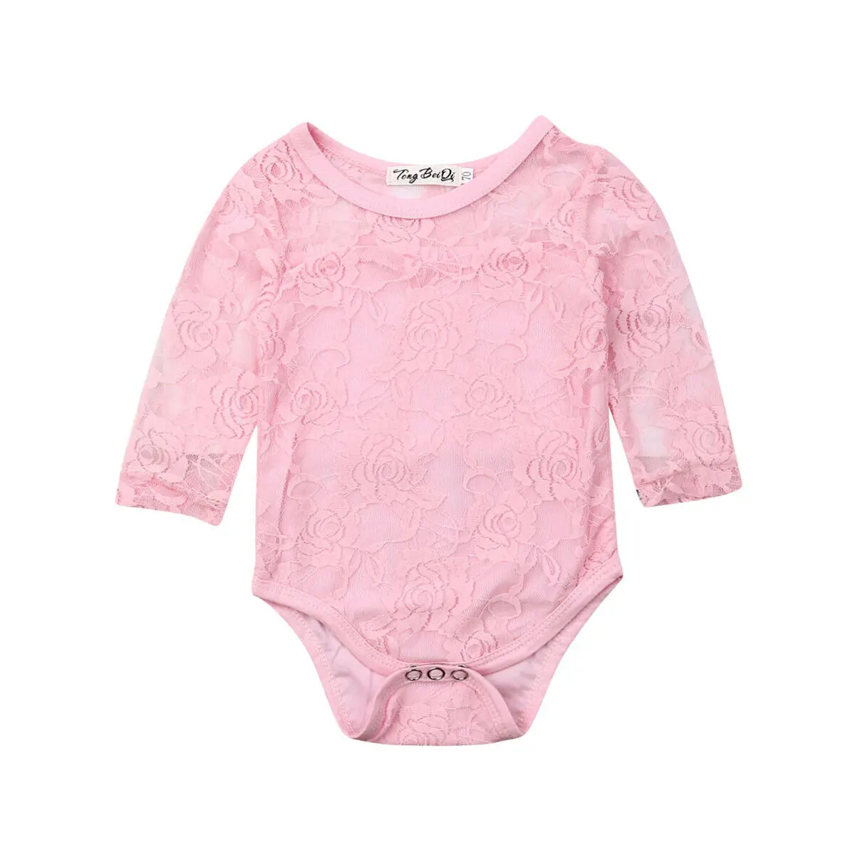 

2019 Cute Toddler Kids Baby Girls Long Sleeve Lace Floral Romper Bodysuits Jumpsuit Outfit Set 0-24M