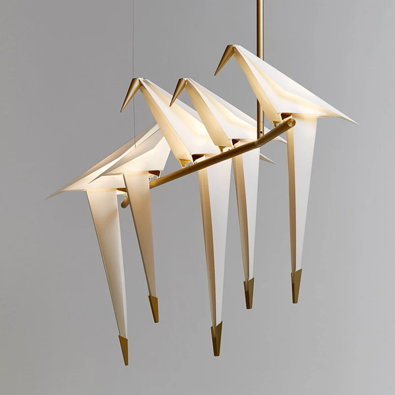 

Modern art deco crane bird design pendant light creative lron LED hanging light living room dinner room cafe room bar lamp e27