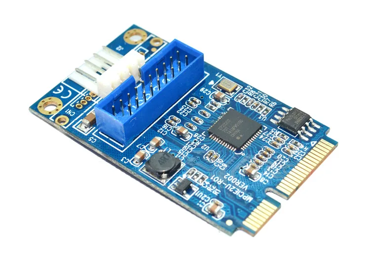 XT-XINTE MINI PCI-E к USB3.0 адаптер карты MINI PCIE to19-pin USB 3,0 карта расширения