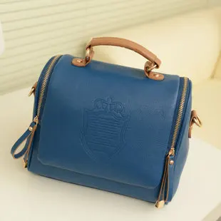 Новое поступление Женская сумка в форме бочонка Pu женская сумка через плечо сумки-мессенджеры женские сумки - Цвет: Blue