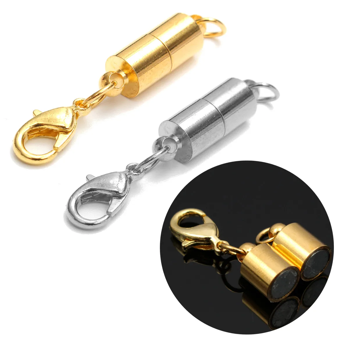 

Metal Strong Magnetic Clasps With Lobster Clasp For Making Necklaces Bracelets Buckles DIY Jewelry Findings Christmas Gift