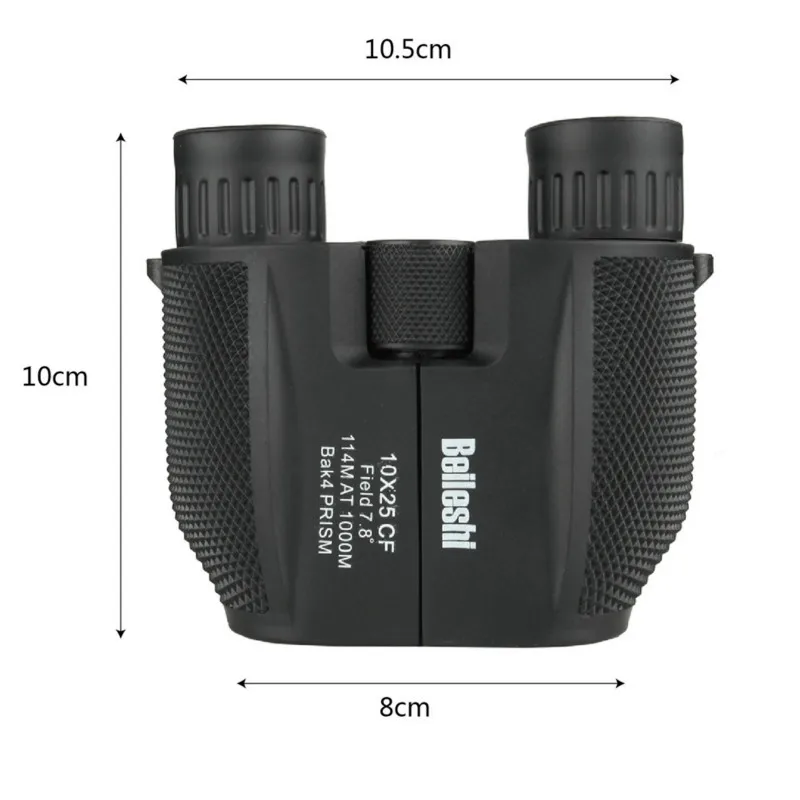 Zoom 10X25 Binoculars Telescope Outdoor High Power HD Binocular Hand-held Professional Hunting High Quality Vision Eyepiece