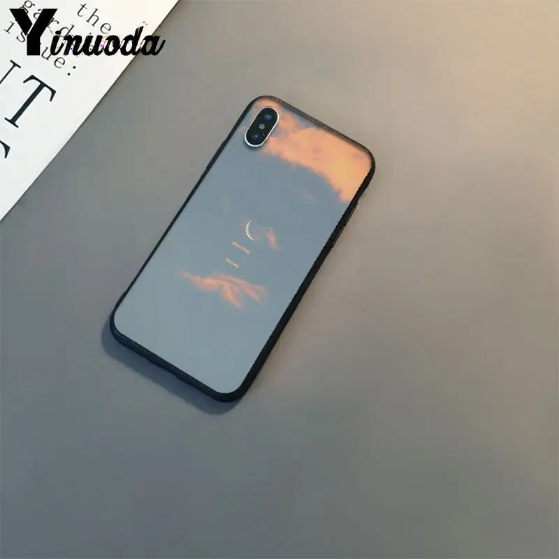 Sky white clouds sea moon beautiful fashion flower