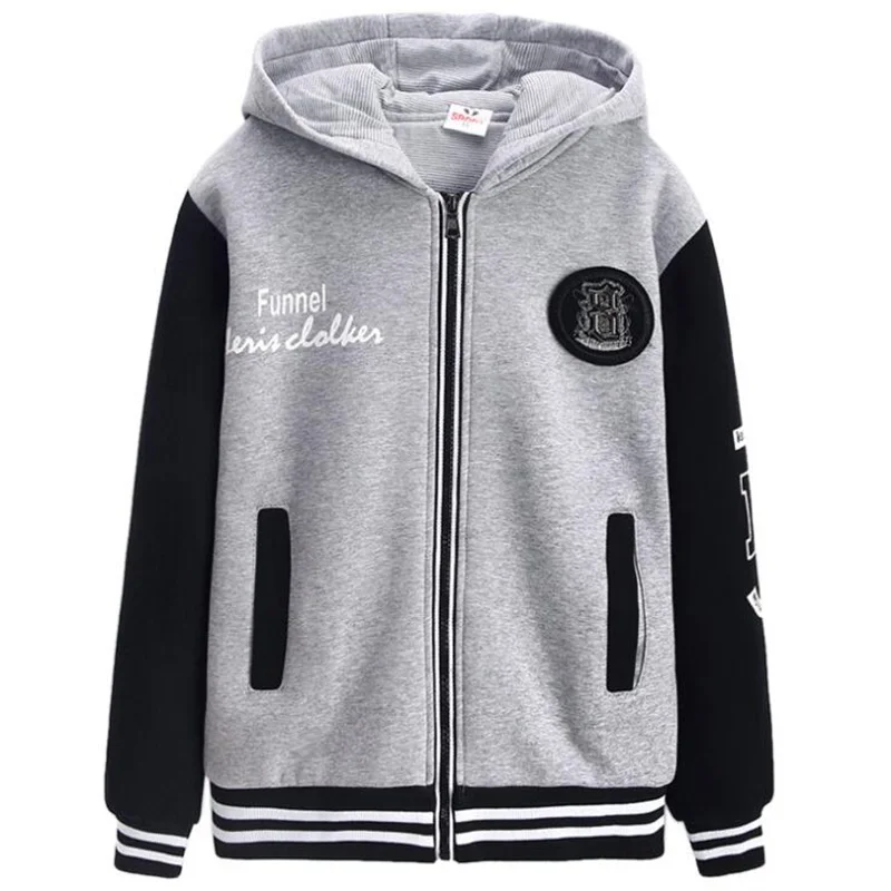

2018 Autumn winter cotton hooded jacket for boys children outwear kids zipper coat clothing kids woolen sweatshirt for enfant