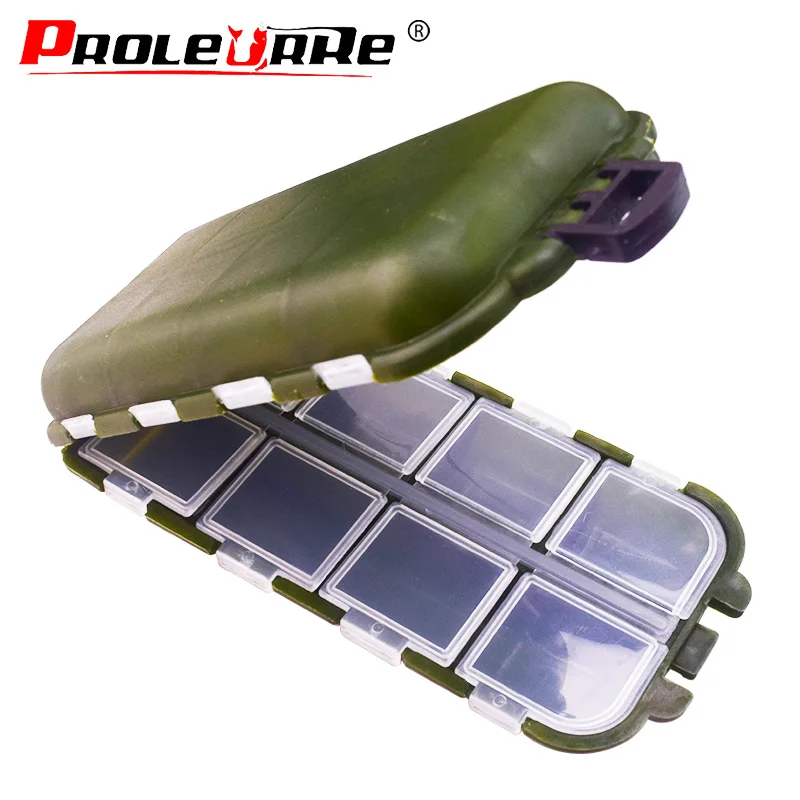 

16 Compartments Storage Case Box Plastic Fishing Lure Spoon Hook Bait Tackle Box Small Accessory Box Square Fishhook Box PR-138