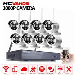 Наблюдения Системы 8CH CCTV Wi-Fi Камера Системы 720 P/960 P/1080 P/HD комплект видеонаблюдения H.264 безопасности дома Беспроводной Камера