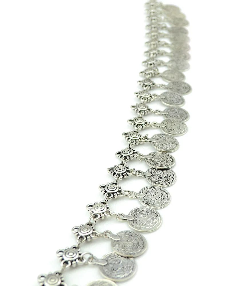 Этническая танцевальная искусственная Серебряная цепочка для живота|chain cross|chain