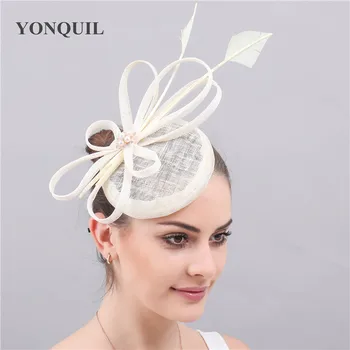 

Nice Quality Sinamay Party Dinner Fascinator Headwear Bow Hat Bride Elegant Show Headpiece Formal Dress Occasion Millinery Cap