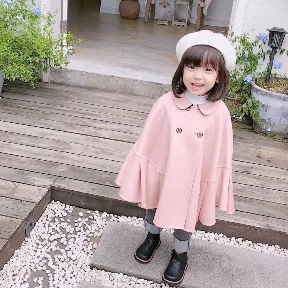 

Girls High Quality Cloak for kid Girl Spring Autumn Pullover Clothes outwear red pink in late of Oct