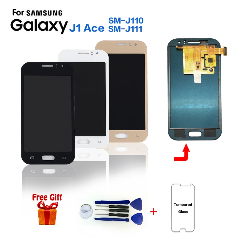 

LCD For Samsung Galaxy J1 Ace J110 SM-J110F J110H LCD Display Touch Screen Digitizer J111F J111M Can Adjust Brightness