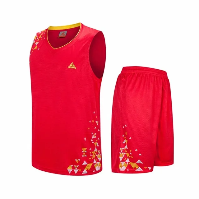 LIDONG/Детские баскетбольные комплекты из Джерси, комплекты униформы, детская спортивная одежда для мальчиков и девочек, дышащие Молодежные баскетбольные майки, шорты - Цвет: kids red