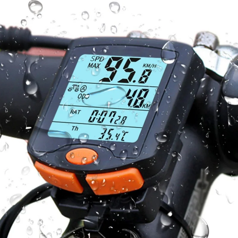 

Bike Cycling Computer Wireless Odometer Speedometer Bicycle Speeding Alert Stopwatch Display Code Table With Luminous
