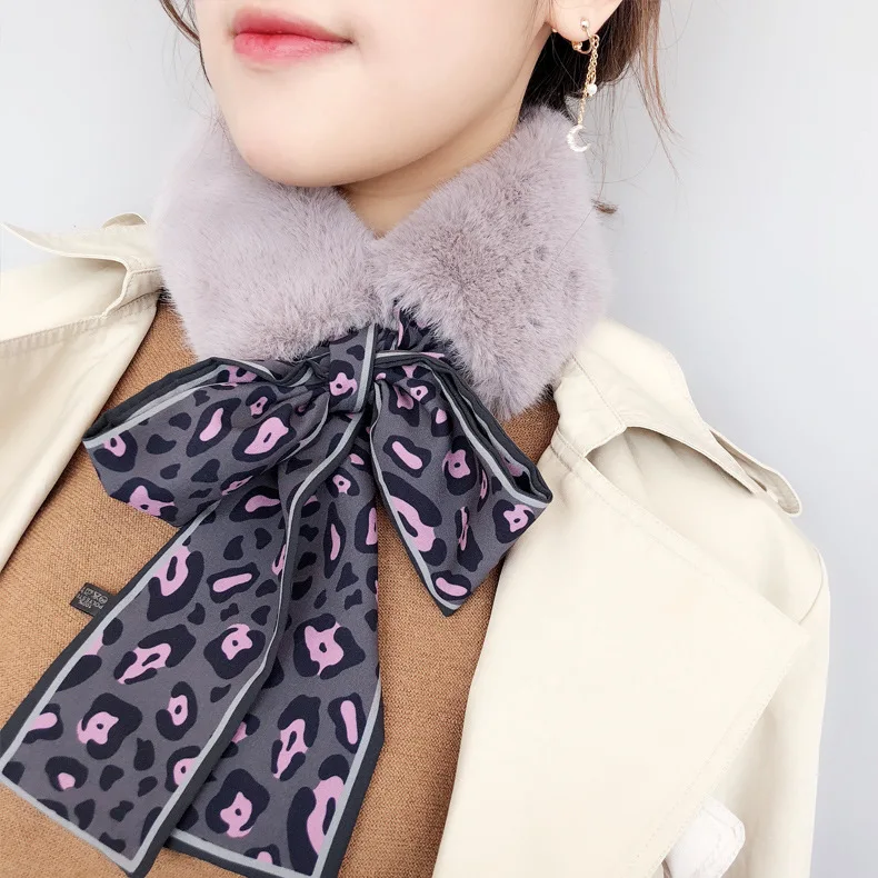 

Imitation Water Mane Collar 2018 New Artificial Fur Collar Winter Scarf Female Decorative Animal Leopard Scarf Female Models Imi