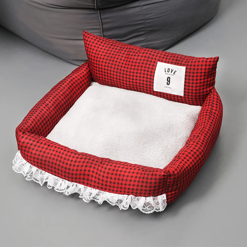 Princess Lace Dog Beds For Dogs Small Animals Lace Cute Luxury Pet Bed