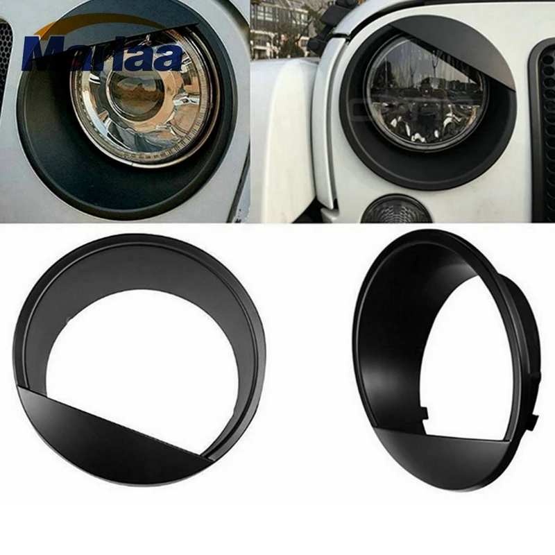 Черный цвет, вид спереди свет/фар Angry Bird глаза стиль изогнутая отделка панели для Jeep Wrangler JK 2 двери 4 двери 2007