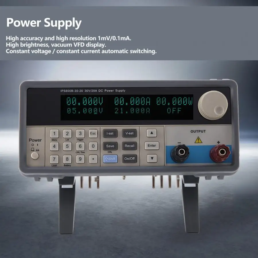 

IPS-600B-30-20 30V 20A Programmable Power Supply EU Plug AC220V Programmable Power Supply