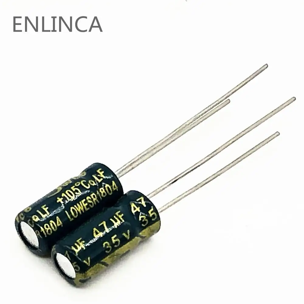 

20pcs/lot S104 Low ESR/Impedance high frequency 35v 47UF aluminum electrolytic capacitor size 5*11 47UF35V