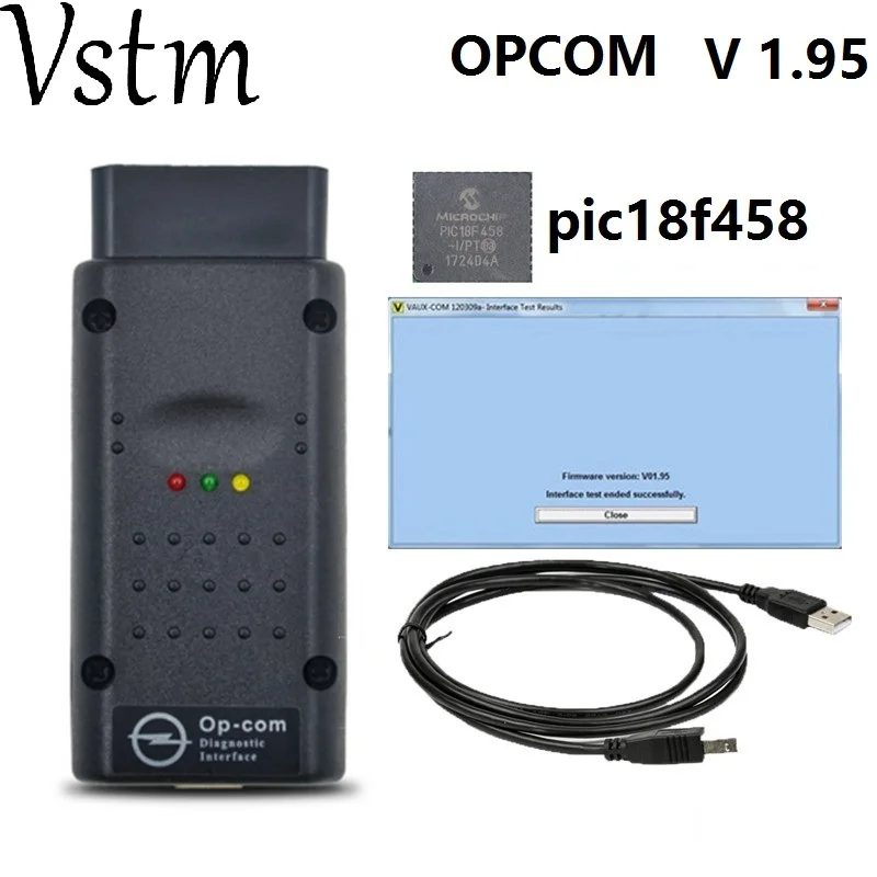 OP COM V 1,95 Профессиональный диагностический инструмент для Opel, opcom OP-COM с PIC18F458 прошивкой V1.90 Авто сканер - Цвет: 1.95
