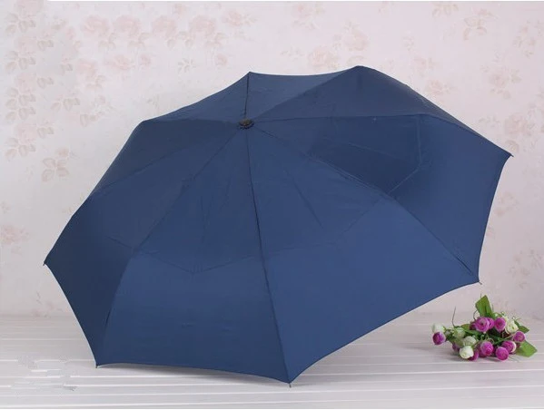 Компактные зонты для женщин и мужчин, ручные, открытые, для дождя, красные, желтые, три складывания, женские, мужские, 8 K, d55.5см, зонты, анти-УФ, мода - Цвет: Navy
