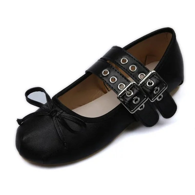 Et Plat Chaussures Sangles Sapato Feminino Boucle Métal En O1235 Punk Américain Ballet Européen Croisées Nouvelle Automne Belle Femmes Noir Appartements Mode 6qZEE4A