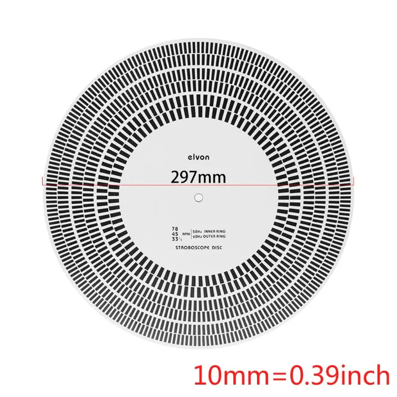 LP Vinyl Record Turntable Phono Tachometer Calibration Strobe Disc Stroboscope Mat 33 45 78 RPM Nov-26B images - 6