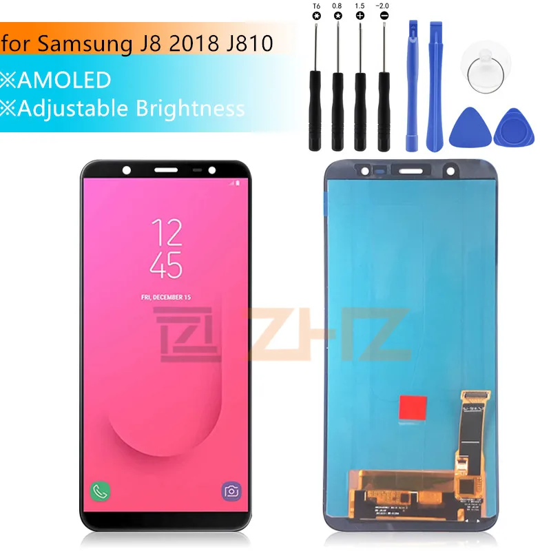 

AMOLED for Samsung Galaxy J8 2018 LCD Display Touch Screen Digitizer Assembly for Samsung J8 J810 on8 LCD Display Repair Parts