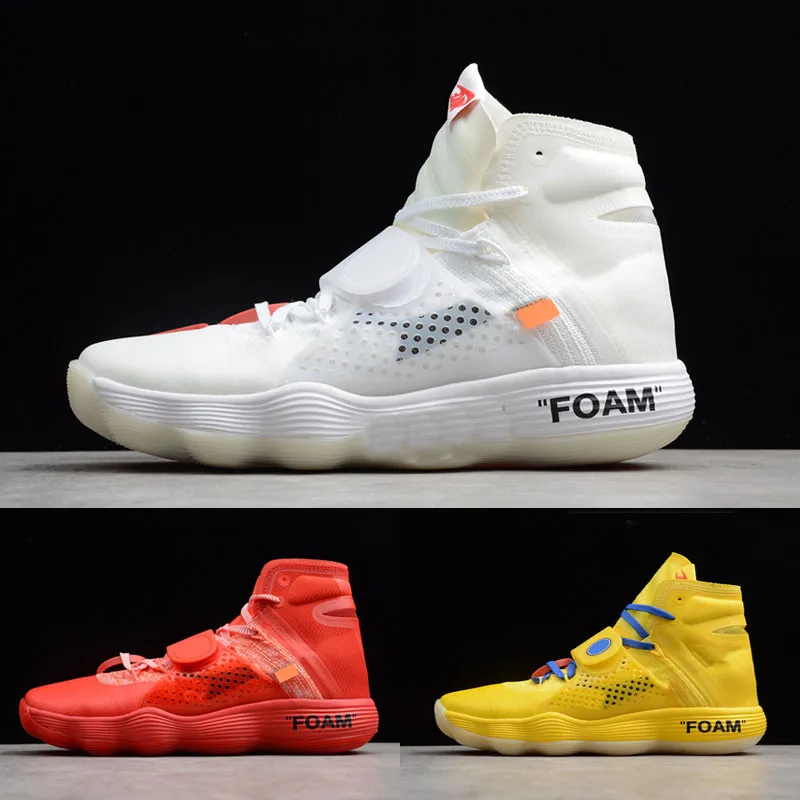 

2019 Dunk High React Basketball Shoe impact resistant Shock Absorber White Red Yellow Quality Brand Designer Mens Sport Shoe