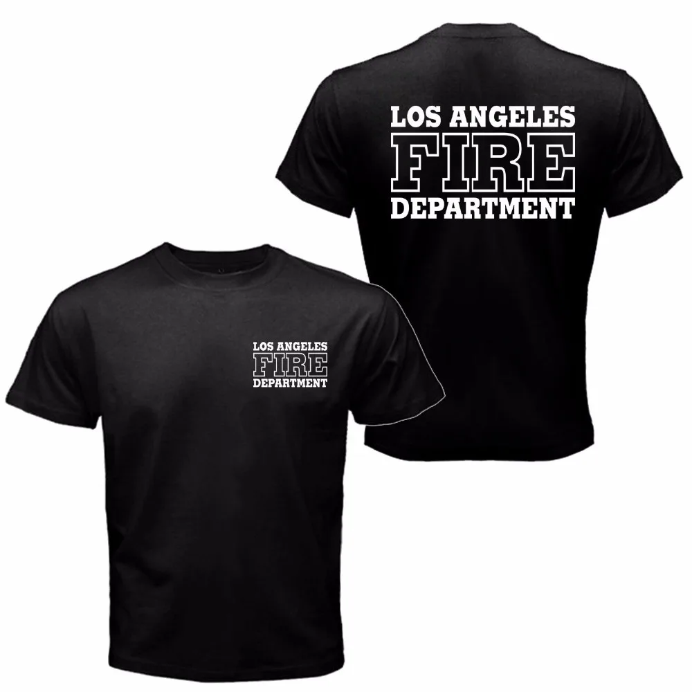Men's High Quality Tops Hipster Tees Los Angeles Fire Department Search And Rescue San Andreas Movie Cotton Clothing T-Shirt