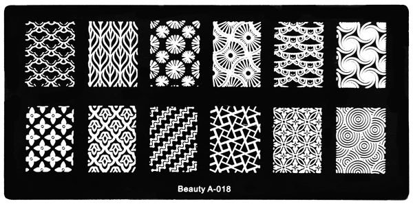 Дизайн рисунок для нейл-арта штамп, пластины для стемпинга временный Маникюр штамп для ногтей пластины для стемпинга - Цвет: BeautyA018