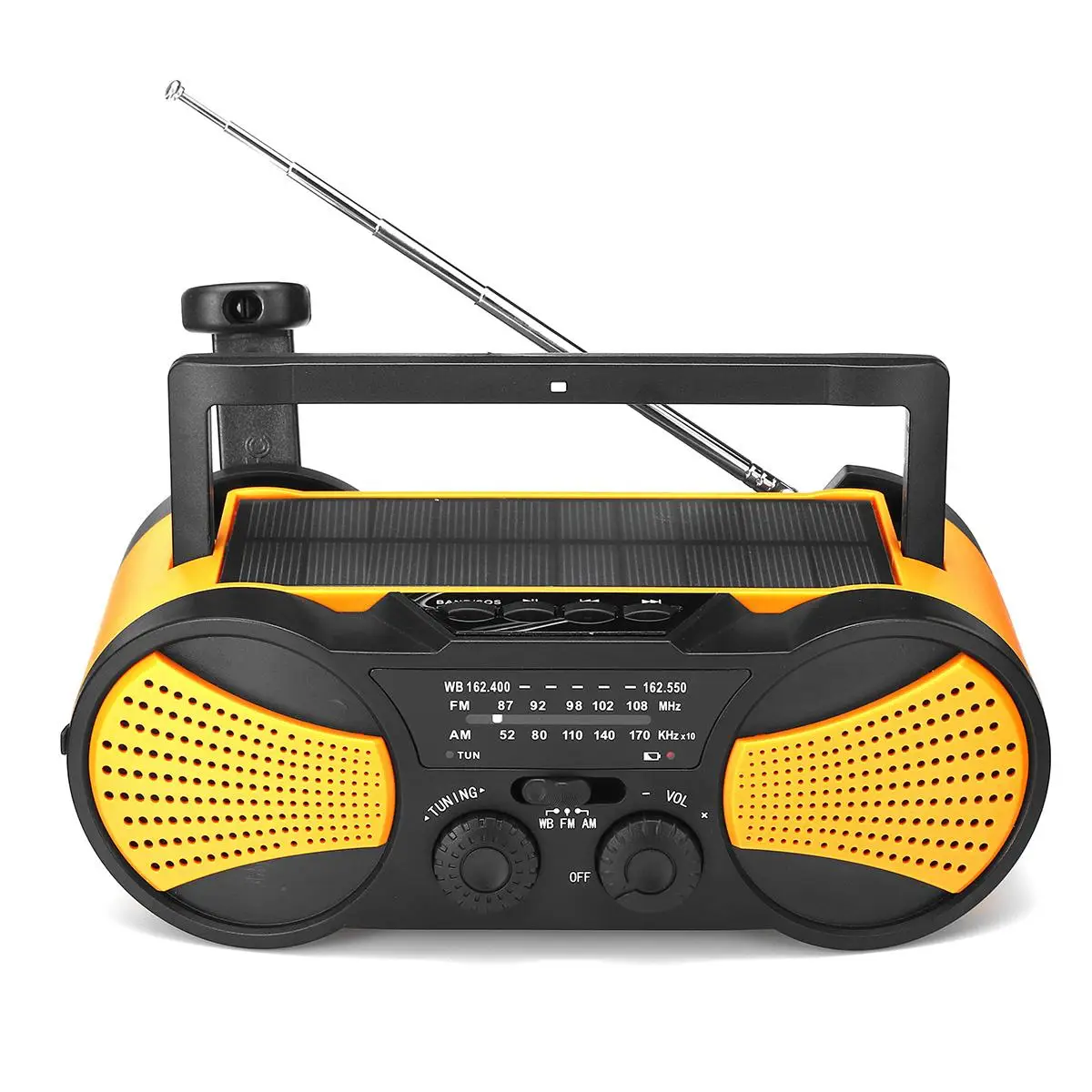 Orange Солнечная энергия WB Crank аварийный банк питания рукоятка само мощность ed AM/FM погода портативный радио 2000 мАч перезаряжаемый - Цвет: Orange