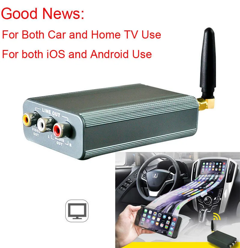 Для домашнего ТВ и автомобильной навигации HDMI WiFi экран зеркальная коробка видео ключ Airplay Для iPhone X 8 7 6 Plus iOS Android телефон к телевизору