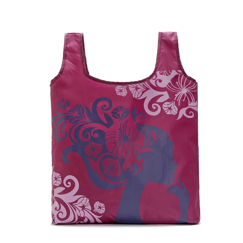 

High Quality Nylon Shopping Bag Women Large Capacity Handbag Print Shoulder Bag Travel Organizer Grocery Bag Folding Tote Bags