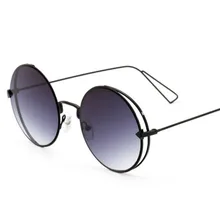 2017 Brand new round frame color film European and American trend arrows sunglasses