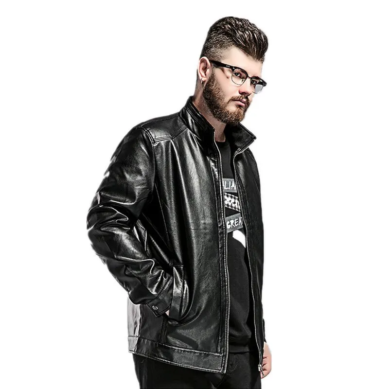 

plus size 8XL 7XL 6XL 5XL New Arrival Leather Jackets Men's Jacket Outwear Men's Coats Spring Autumn PU Jacket De Couro Coat
