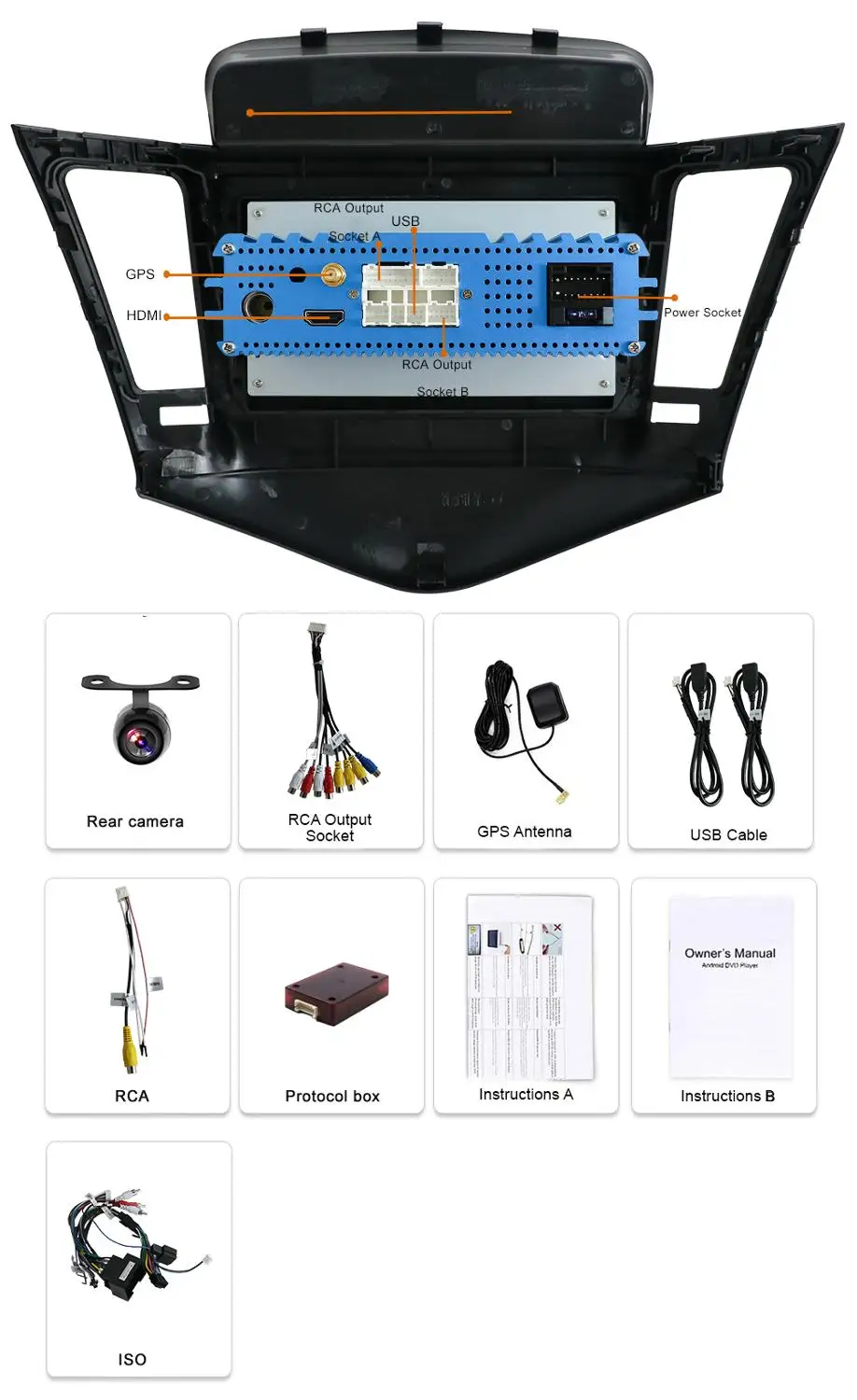 Cheap 4G+64G Android 9.0 Car Radio 2 din For Chevrolet CRUZE 2009-2014 Autoradio Multimedia Video Player Navigation GPS WiFi 3
