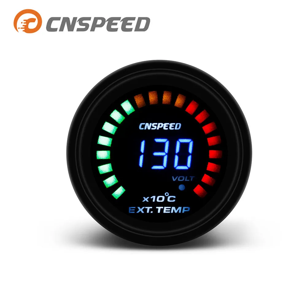 CNSPEED 52MM Car Exhaust Gas Temperature Gauge EGT Smoke Lens With