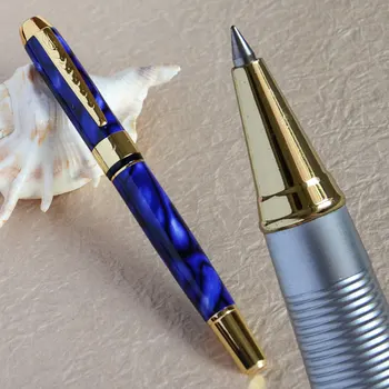 

JINHAO 250 ROYAL BLUE MARBLE ROLLER BALL PEN GOLDEN TRIM