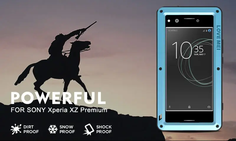 Алюминиевый полный защитный чехол для SONY Xperia XZ чехол+ закаленное стекло противоударный чехол для SONY Premium XZ Премиум чехол