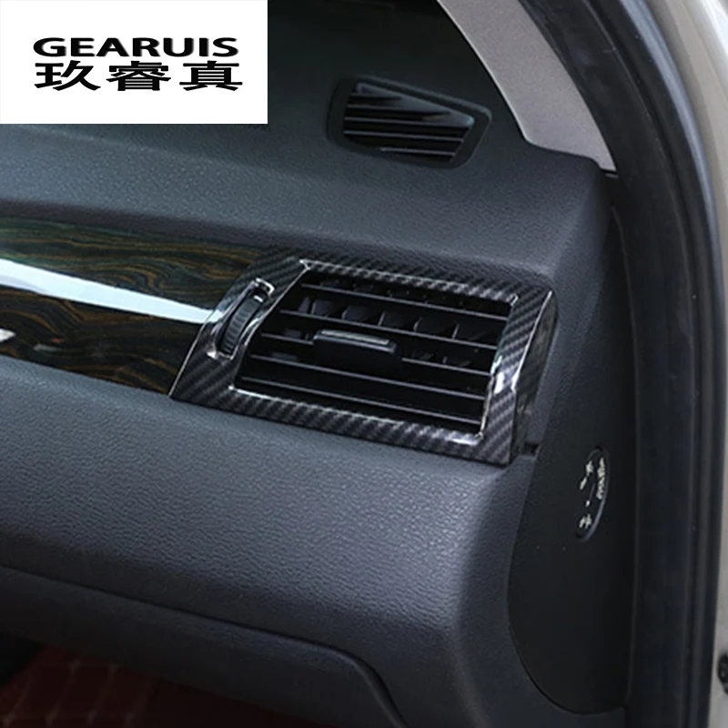 Автомобильный Стайлинг AC Передняя воздушная Розетка отделка рамка украшение наклейка крышка из углеродного волокна для BMW X3 F25 X4 F26 интерьер авто аксессуары