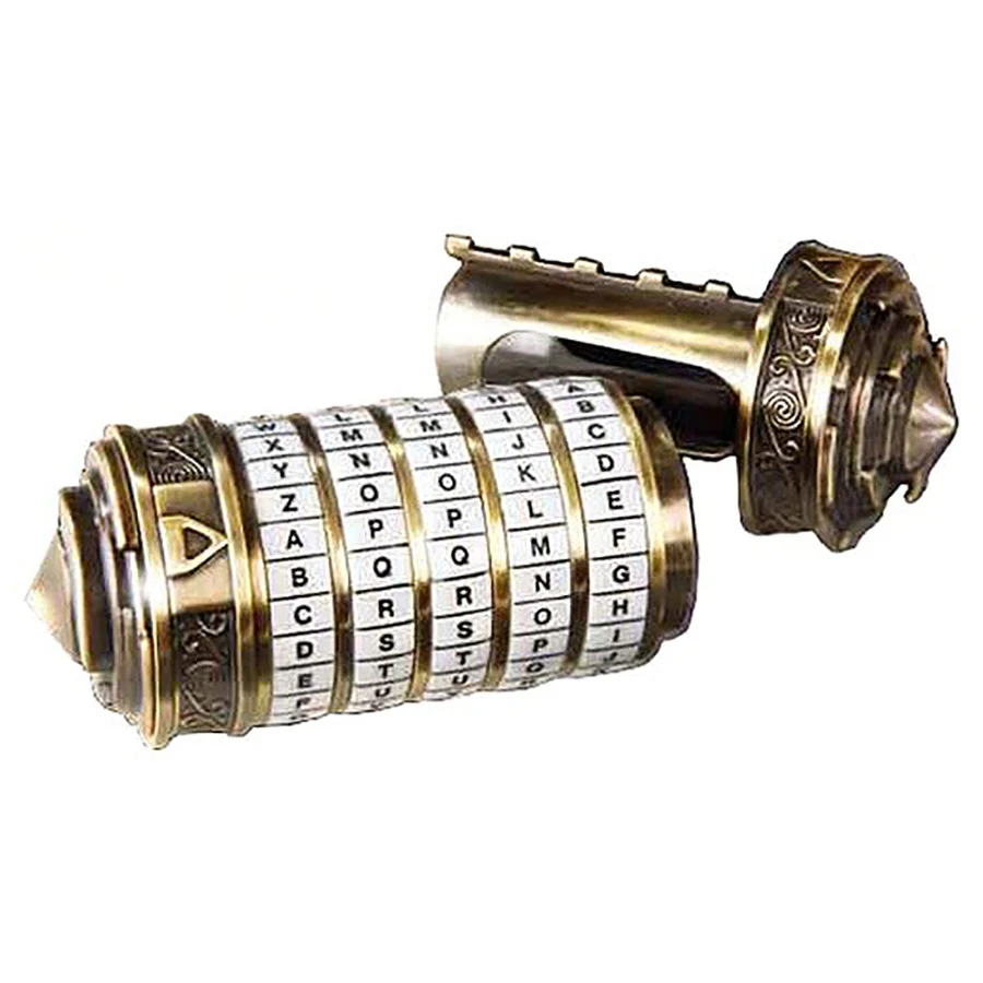 Da Vinci Code Lock Mini Toys Cryptex Locks Letter Password Escape Chamber Props Educational Puzzle Toys For Valentine's Day Gift (5)