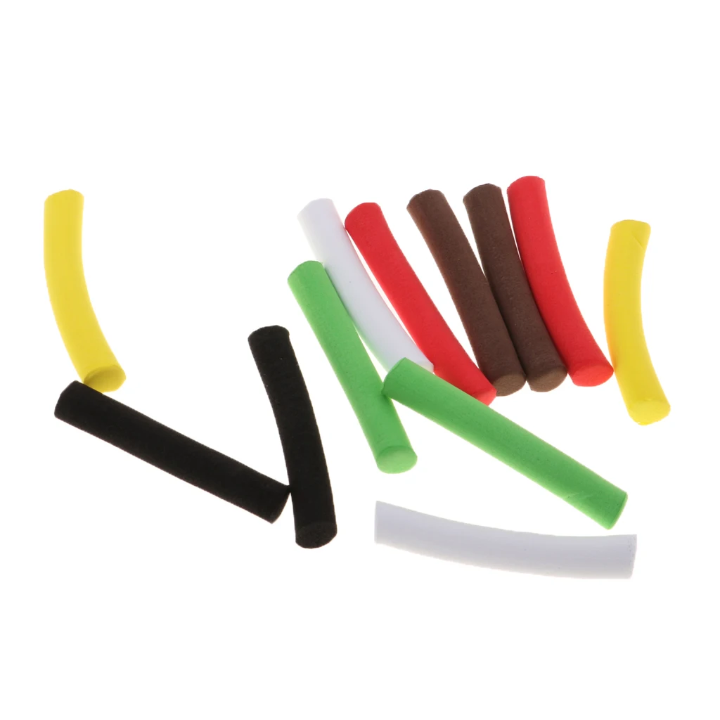 12 Pieces EVA Carp Fishing Foam Stick Cylinder Float Making Fly Tying Rig Fishing DIY Accessaries Multicolor