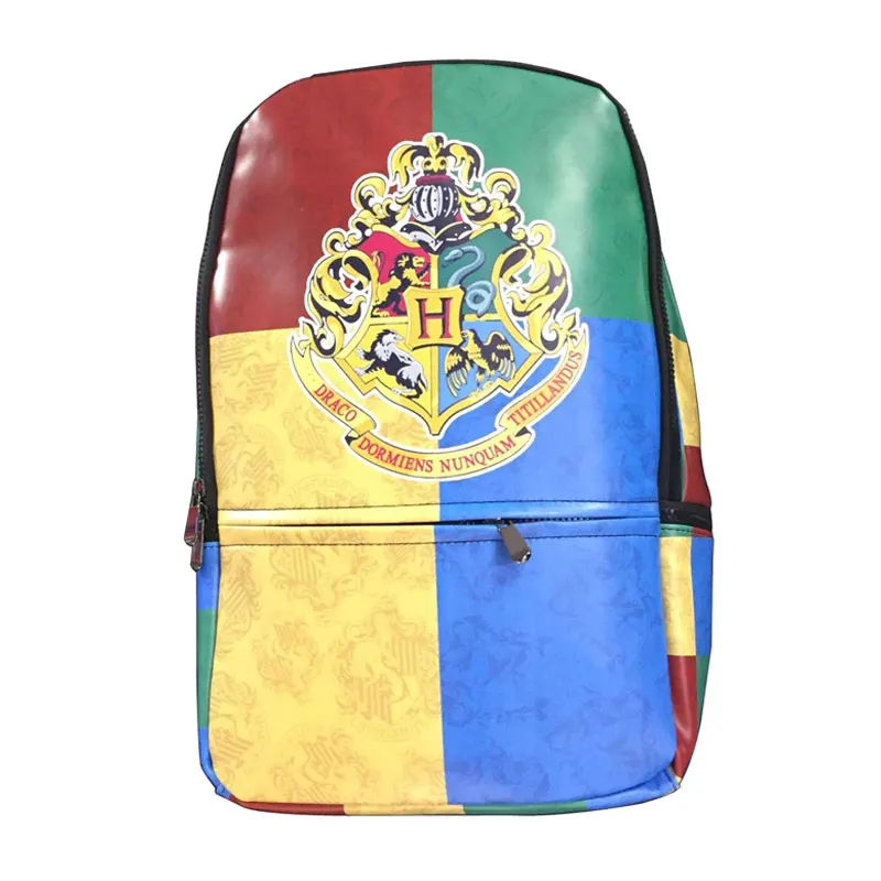 

New Arrival Harry Potter Backpack Casual Full PU Leather School Bags for Teenager Students with Computer Interlayer Backpacks