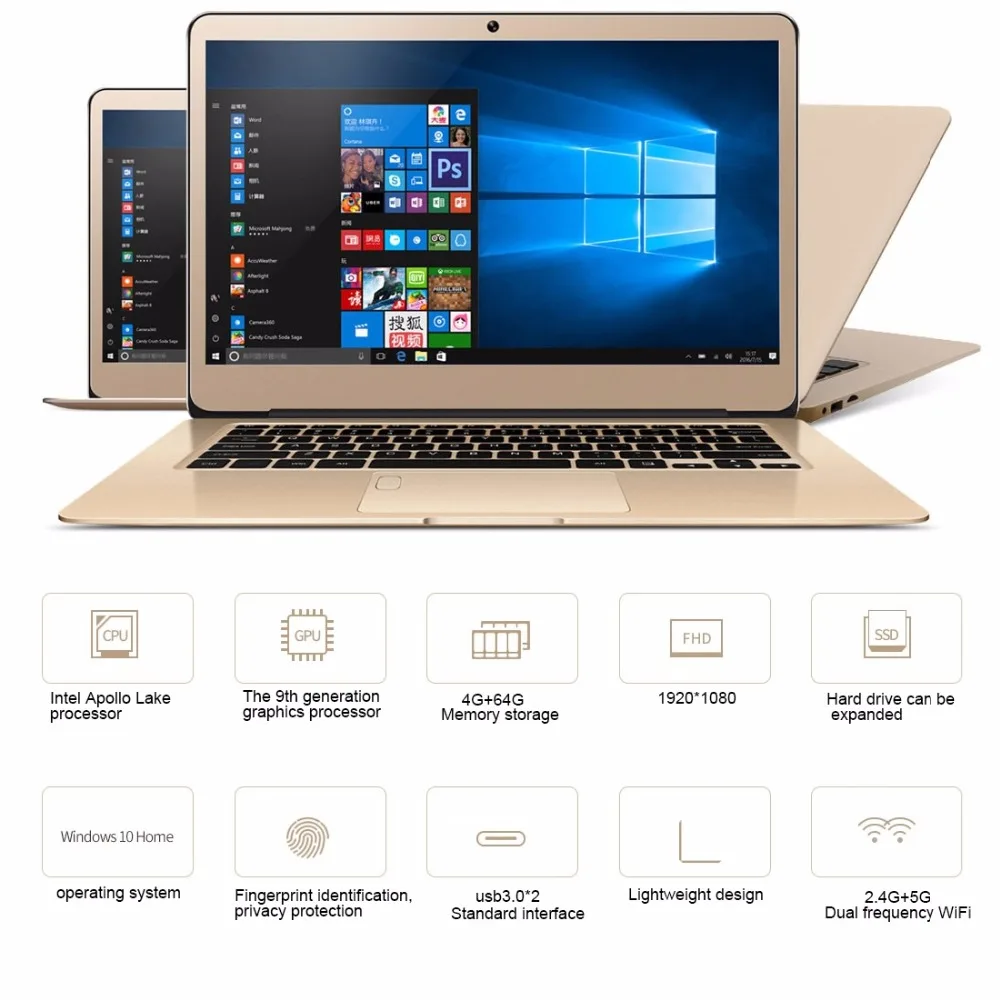 Оригинальный ноутбук ONDA Xiaoma 31 13 3 дюйма 4 Гб ОЗУ 64 ПЗУ Windows 10 четырехъядерный Intel Apollo