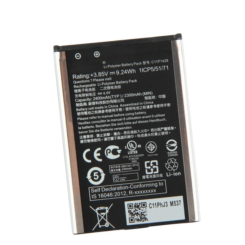 

2400mAh C11P1428 Battery for Asus Zenfone 2 Zenfone2 Laser ZE500KL ZE500KG phone battery